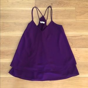 Purple tank top blouse
